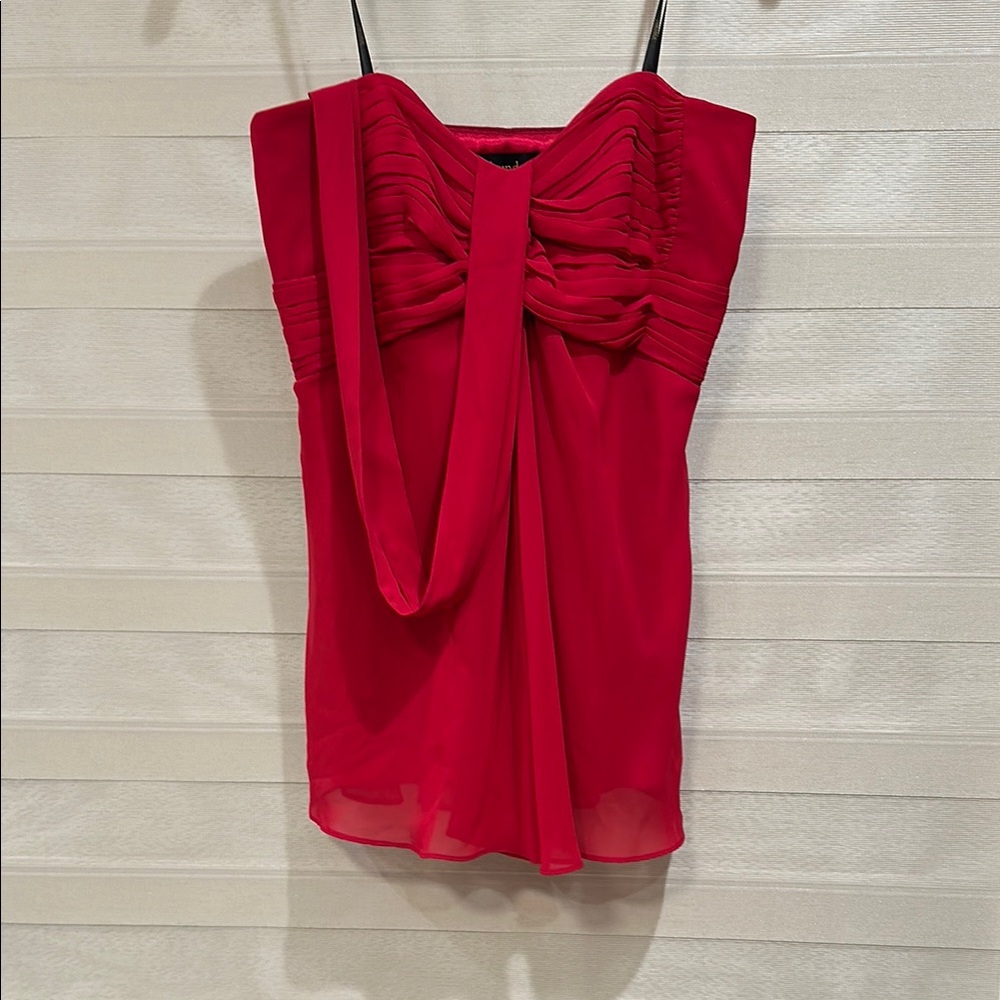Laundry By Shelli Segal Red Sleeveless Blouse